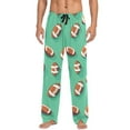 thumbnail image 7 of FORMRS Mens Pajama Pants with Pockets Cotton Sleepwear Lounge Bottoms Sizes S-2XL, Green American Footballs, 7 of 7