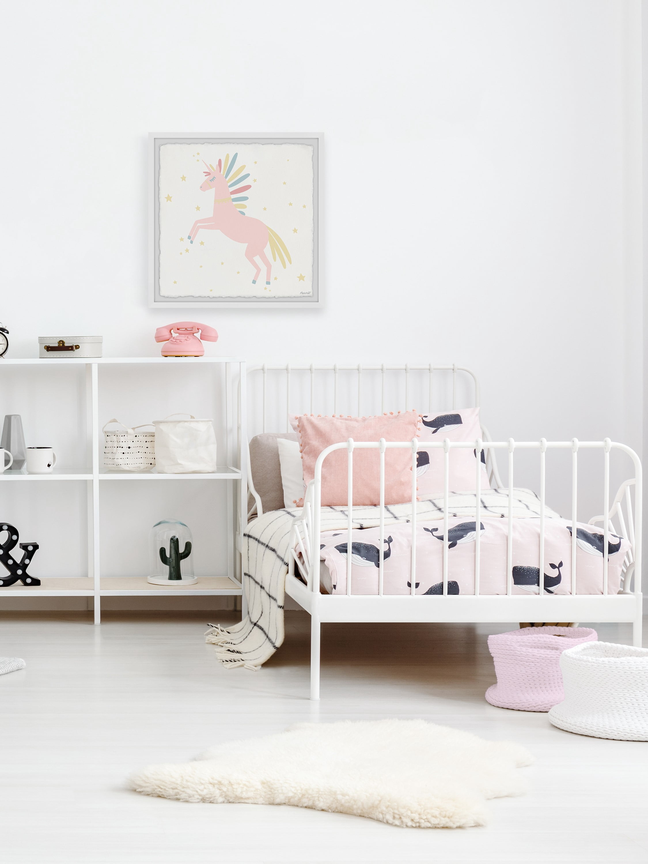 Marmont Hill Prancing Unicorn Framed Wall Art