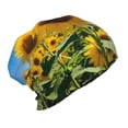 thumbnail image 2 of Rocae Sky Golden Sunflower Field B for Kids Winter Beanies Weather Hats Boys Girls, 2 of 7