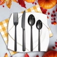 thumbnail image 6 of KitchenTrend Elysian 24 Piece Stainless Steel Flatware Set Service for 6 Black, 6 of 14