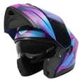 thumbnail image 4 of Casco Moto Abatible Certificado Liberty Azul Rosa Talla M 2W, 4 of 6