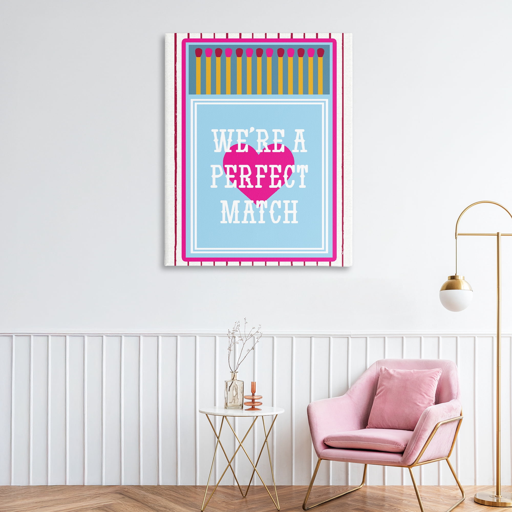 Stupell Industries We're A Perfect Match Canvas Wall Art, design by Lil' Rue