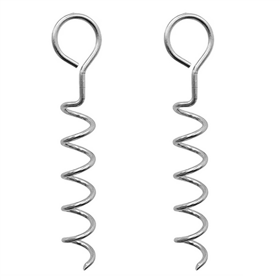 New Arrivals Corkscrew Shape Trampoline Anchor kit Steel Spiral Stakes,B