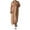 Khaki, variant on Erwazi Women's Casual Dress Long Sleeve Cotton Linen Shirt Dress Loose Summer Fall Maxi Dresses with Pockets