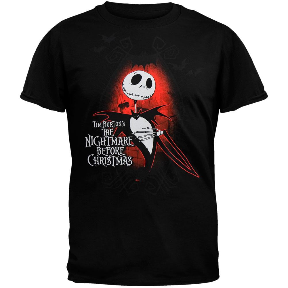 Disney  the nightmare before christmas jack skellington men's black t