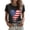 Gray, variant on Levmjia Womens Top Printed Patriotic T Shirt 250th Anniversary Graphic Short Sleeve V Neck Casual Soft Breathable Polyester Blouse For Summer