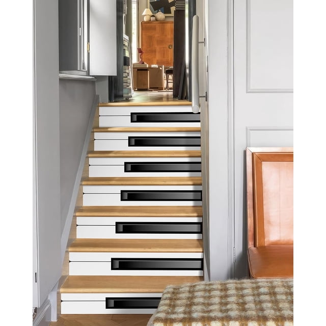 Stair Decals Stair Riser Stickers Peel and Stick Vinyl .&#;W x .&#;H x