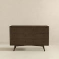 thumbnail image 4 of Francesca Modern Bedroom 6 Drawers Dressers in Solid Wood Walnut Brown, 4 of 8