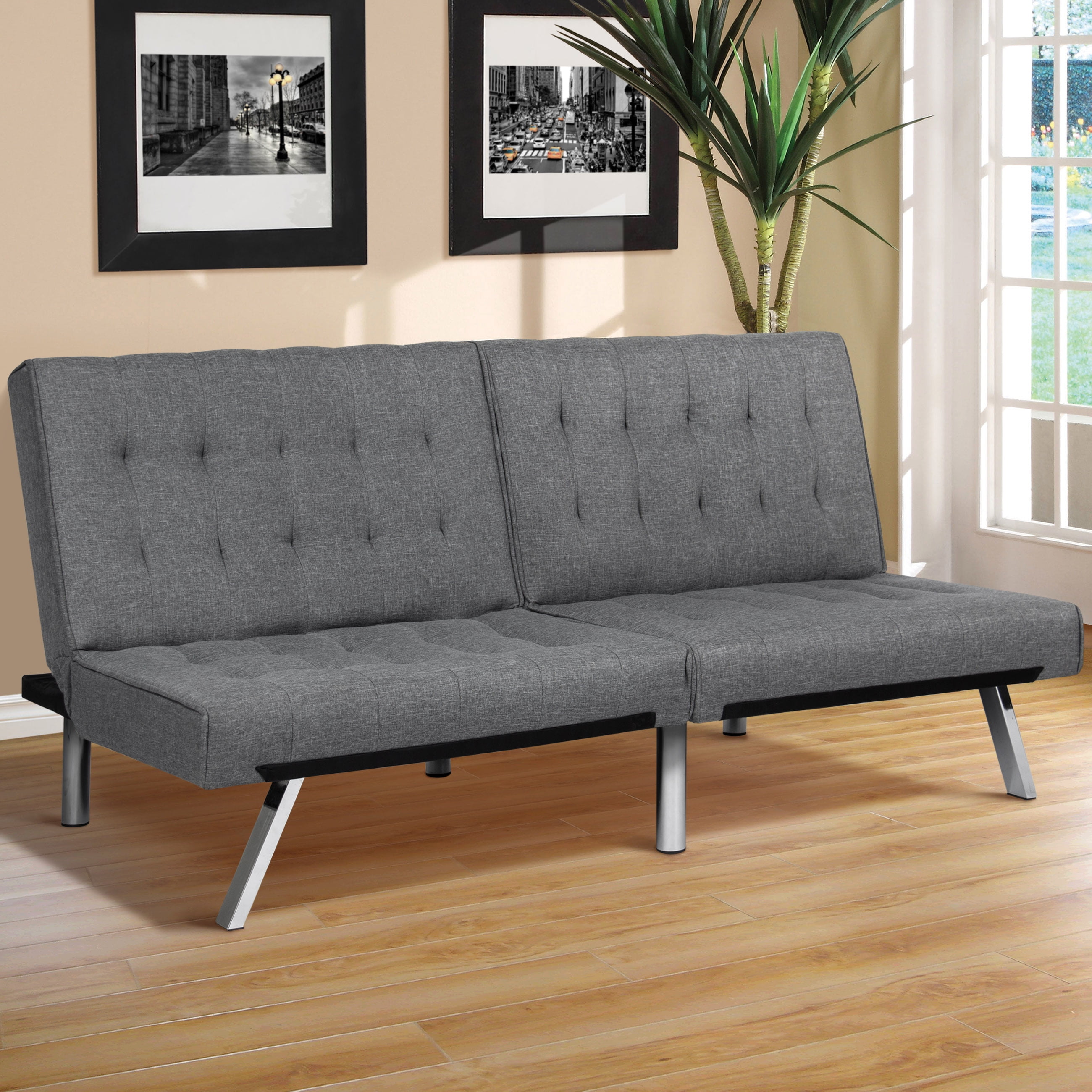 Best Choice Products Modern Futon Sofa Bed Fold Up & Down Couch
