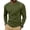 Army Green, variant on Crew Neck Stitched-Outline Slim-Fit Long-Sleeve Tee, Stretch Smooth-Fabric Base Layer for Downtown Work Errands Black S