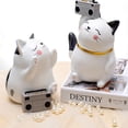 thumbnail image 4 of Gwong Decoración hogareña Adorno de gato de dibujos animados de la resina de la resina de la resina coleccionable de la forma del gatito para el regalo Gwong 21063645, 4 of 6