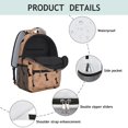 thumbnail image 4 of Dog Bone Brown Pattern Backpack for School, Cute School Bag with Adjustable Shoulder Straps and Padded Back, 15.3"x11"x6.7", 4 of 4