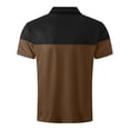thumbnail image 4 of Bibifish Mens Polo Shirts Two Tone Horizontal Color Block Shirts Mens Spring Summer Daily Commute Regular Tops, 4 of 8