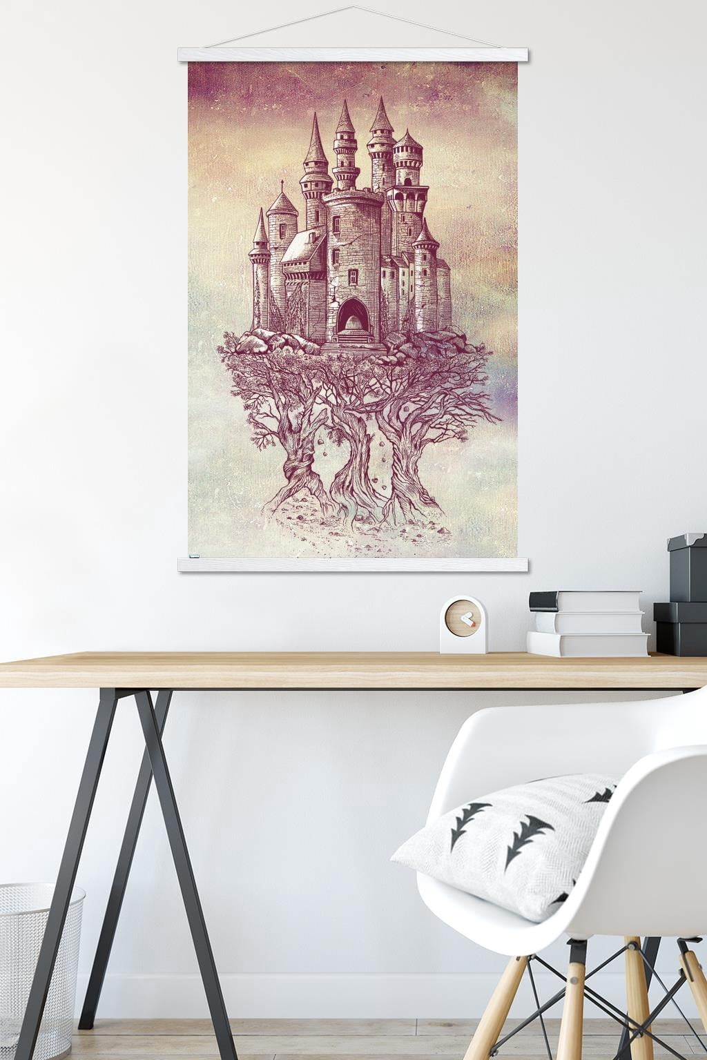 Rachel Caldwell - Castle in Trees Wall Poster with Magnetic Frame, 22.375" x 34"
