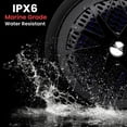 thumbnail image 4 of Pyle Dual 5.25” Waterproof Marine Speakers, 2-Way Full Range Stereo Sound, 100 Watt Marine Audio System (Black), 4 of 5