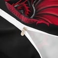 thumbnail image 3 of Metsweet Animal Dragon Duvet Cover King, Black Red Gray Wildlife King Bedding,Black Reversible,3 Pieces,1 Duvet Cover and 2 Pillowcases, 3 of 5