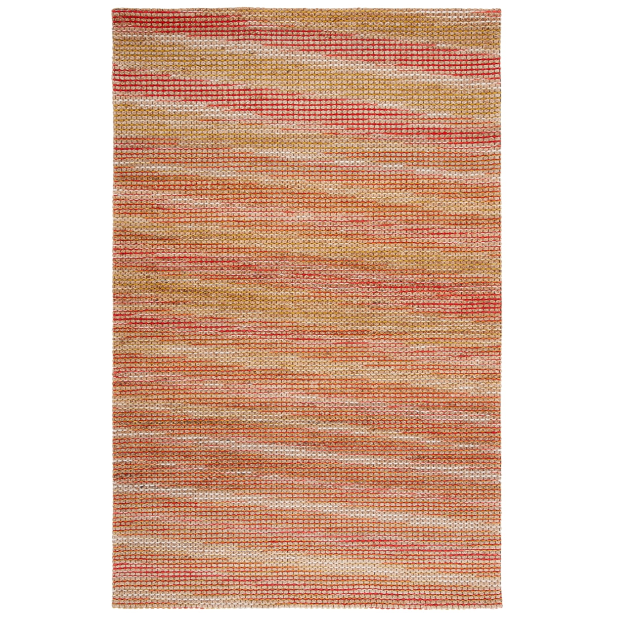 SAFAVIEH Marbella Kennard Striped Runner Rug, Natural/Red, 2'3" x 8'
