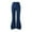 Dark Blue, variant on LIJCC Teen Girls Skinny Flared Jeans Solid Color Slim Fit Stretch Bell-Bottom Trousers Fashion Elastic High Waist Denim Pants(Dark Blue,15-16 Years)
