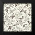 thumbnail image 2 of Wild Apple Portfolio 20x20 Black Modern Framed Museum Art Print Titled - Butterfly Mandala Pattern IV, 2 of 5