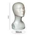 thumbnail image 2 of Yedigre Mannequin Head Foam Female Manikin Head Model, Wig Hair Jewelry Display Stand for Shop, 2 of 9