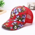 thumbnail image 3 of CHEGUTA Womens Baseball Caps Women's New Flower printing Sun Protection All-match Cap Floral Hats Red, 3 of 5
