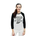 thumbnail image 2 of Thread Tank Should I Stay Or Should I Eggo Unisex 3/4 Sleeves Baseball Raglan White Black Medium, 2 of 4