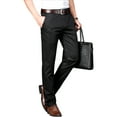 thumbnail image 2 of Men's Tencel-Blend Dress Pants - Year-Round Straight Fit Business Casual with Embroidery, 2 of 9