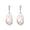 White, variant on YAMI 9-10mm Baroque Freshwater Pearl Earrings, 925 Sterling Silver Dangle Drop Earrings with CZ, Cultured Pearl Jewelry Gift