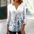 thumbnail image 4 of Blouses à Manches Courtes pour Femmes Mode Imprimée Décontractée Col en V T-Shirt Ample Blouse Hauts à Manches Courtes pour Femmes, 4 of 5