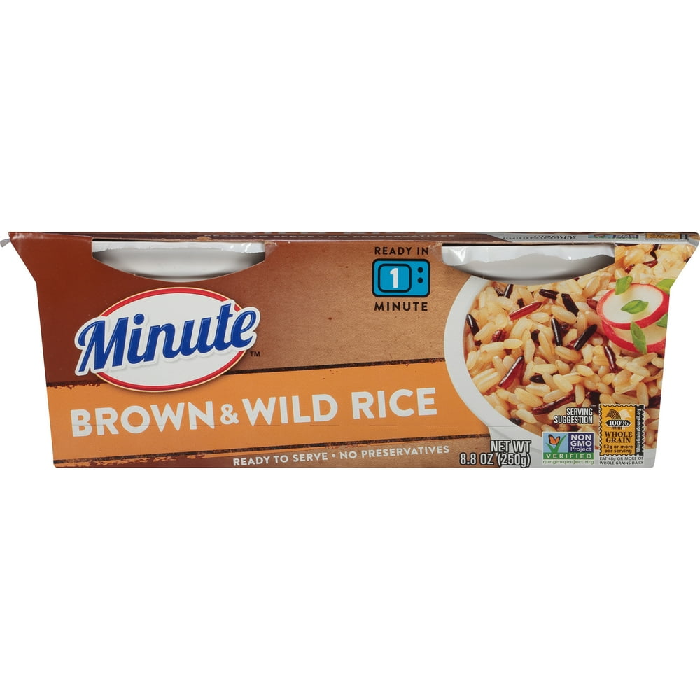 Minute Ready to Serve Brown Rice & Wild Rice Cups, 4.4 oz, 2 Ct