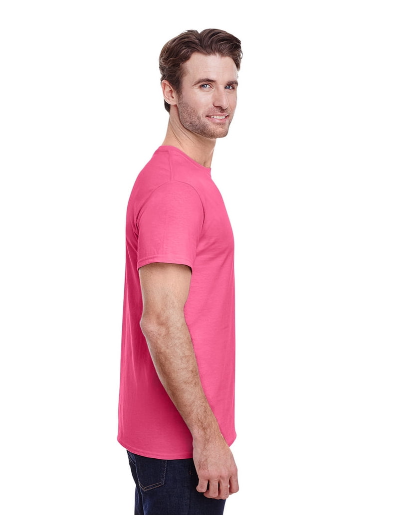 Gildan Heavy Cotton 2XL T-Shirt - Safety Pink, 5000 Series