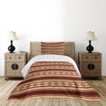 thumbnail image 4 of Ambesonne Native Quilted Bedspread Set 2 Pcs, Old American Motif, Twin Size, Maroon Beige Peach, 4 of 5