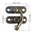 thumbnail image 2 of Uxcell 6 Pack Vintage Lock Clasp, 23 x 26mm Mini Swing Arm Right Clasp Latch, Bronze, 2 of 5