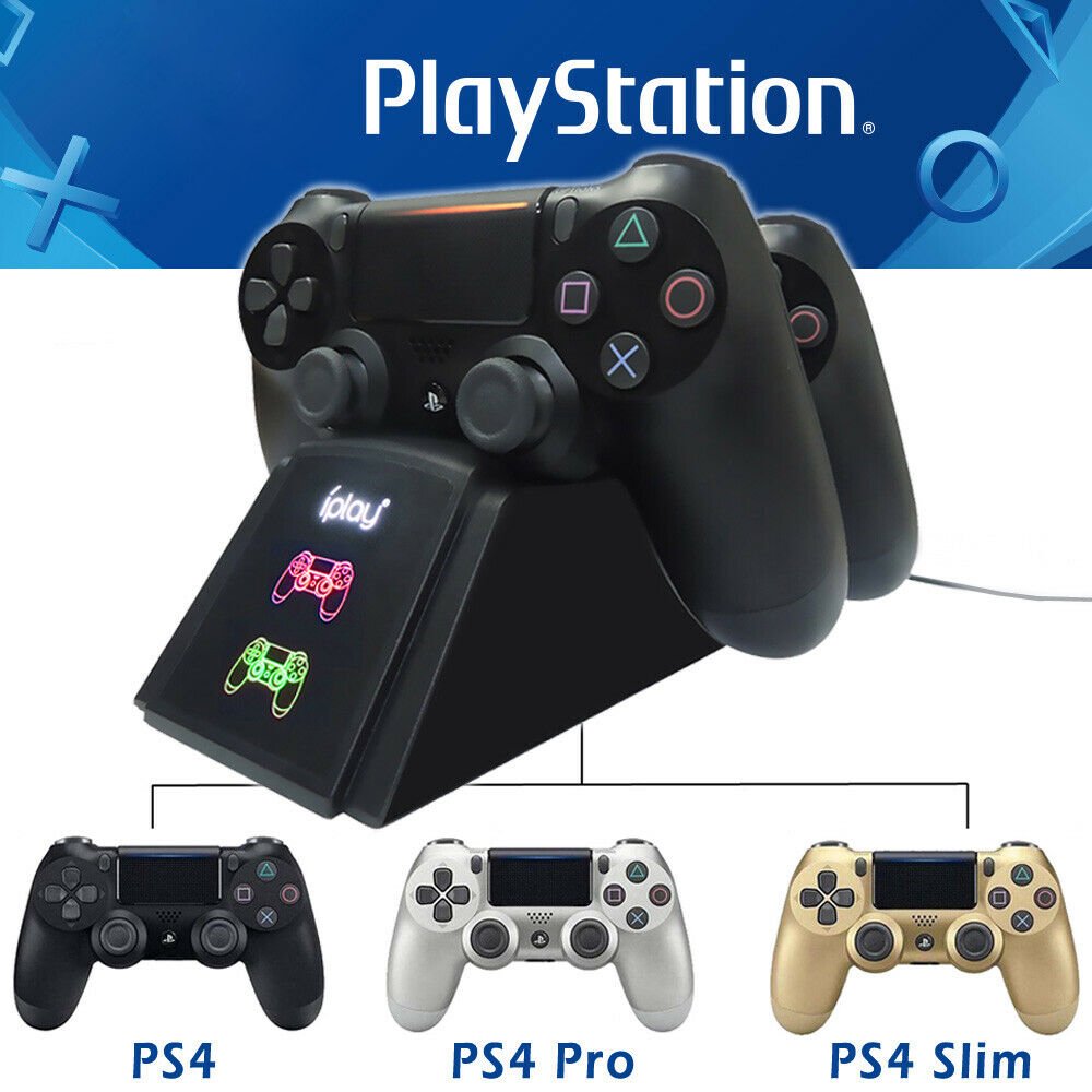 PS4 Controller Charger,iClover Dual USB PS4 Controller Charging Station