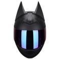 thumbnail image 4 of Bat Ear Motorcycle Helmet, Cool and Stylish Universal Bike Helmet with Flip-Up Breathable Design, Suitable for Road Riding and Street Racing - Impact-Resistant Helmet--M, 4 of 9