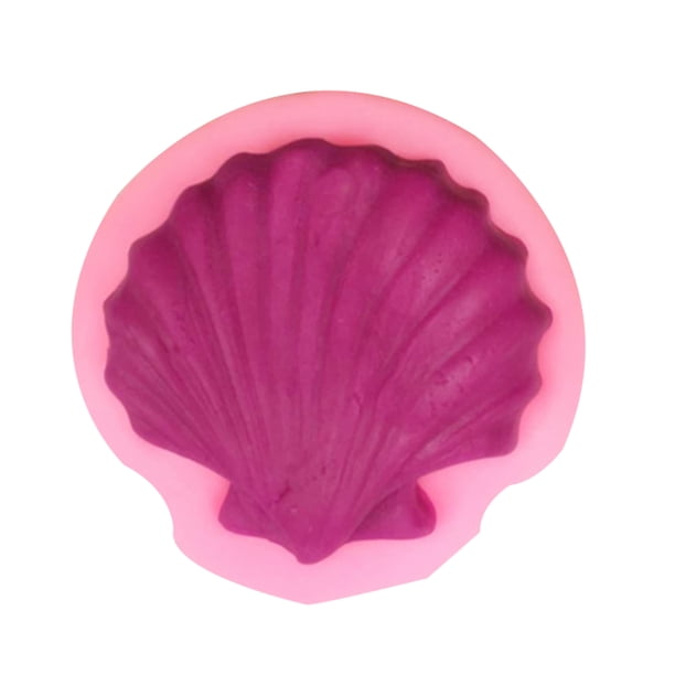 Billuyoard Cortador de galletas rosa, silicona de grado alimenticio, herramienta para hornear con forma de concha, moldes para pasteles y Fondant Suministros de cerámica y alfarería