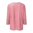 thumbnail image 4 of asddcavvf Cardigan for Women Women's Crew Neck 3/4 Sleeve Shirts Tops Basic Button Down Open Front C, 4 of 4