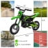 Patikuin 24V Kids Electric Motorcycle, Off-Road Motocross Bike with 250W Powerful Motor, Speeds Up to 13.6 MPH, Chain Driven, Leather Seat, Disc Brake, and Air-Filled Tires - GREEN