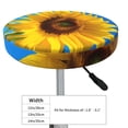 thumbnail image 4 of Gukieu Blue Sky Sunflower Print Round Chair Cover, Dust-proof and Non-slip Bar Chair Protective Cover, Suitable for Bars, Restaurants, Offices-12 inch, 4 of 7