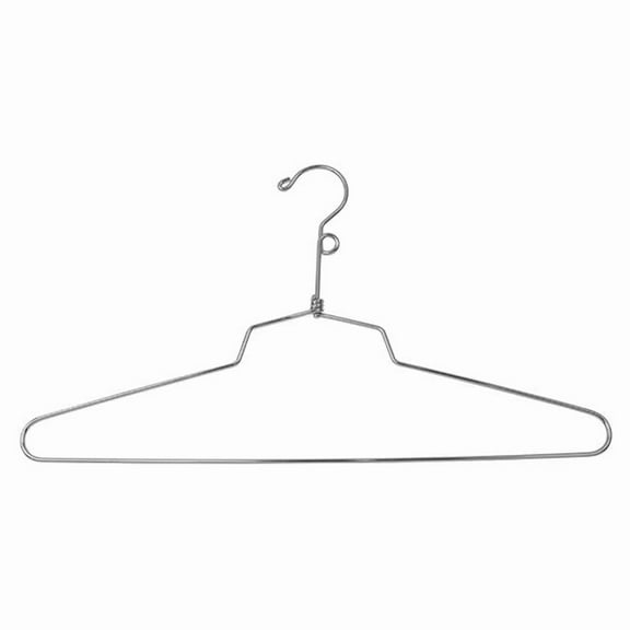 Econoco  Commercial Steel Blouse and Dress Hanger with Loop Hook, 16" (Pack of 100)