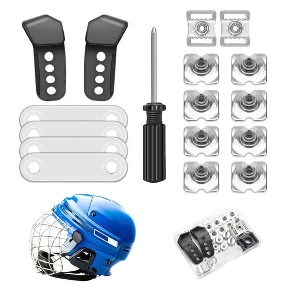31Pcs Helmets Repair kits Football Hockey Helmets Hardware Including Visors Clip Chin Straps Adapter Screw Nut Enduring