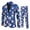 Blue, variant on Azrian Men Suit Men'sFashion Christmas Christmas Suit Jacket + Suit Pants Two-piece Suit