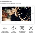 thumbnail image 2 of Christmas Deer Breathable Chiffon Yarn Silk Scarf 180*73 - Light Translucent Shawl Wrap 28.7x70.86in, 2 of 6
