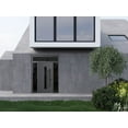 thumbnail image 3 of Front Exterior Prehung Steel Door / Ronex 0130 Grey / 2 Side and Top Exterior Window Sidelite / Entry Metal Modern Painted W12+36+12" x H80+16" Left hand Inswing, 3 of 6