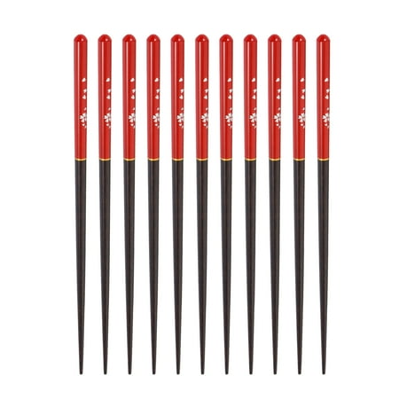 

6 Pairs Japanese Wood Chopsticks Printed Wood Home Chopsticks Kitchenware