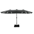 thumbnail image 4 of Mondawe 15ft Double-Sided Solar Patio Umbrella with Base (Included) Large Outdoor Umbrella with Solar Lights, 4 of 8