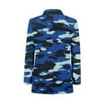 thumbnail image 4 of Uorisanigo Blue Camouflage Men's Casual Blazer Comfortable Long Sleeve Men's Casual Blazers Sport Coats Stretch One Button Sport Coat Jacket Fashion Size XS, 4 of 6