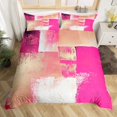 thumbnail image 2 of Erosebridal Housse de Couette Géométrique Rose Simple, Ensembles de Literie Mode Moderne Taille Simple, Literie Réversible Ombrée Abstraite Taille Simple, Décoration de Chambre Ultra Douce, 2 Pcs (Sans Couette), 2 of 7