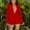 Red, variant on Womens Two Piece Suit Blazer Fall Fashion Casual Solid Color Long Sleeve And Short Pant Business Office Suit Green XL