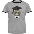 thumbnail image 1 of Graduation Funny Cat Mens Ringer T Shirt, 1 of 1